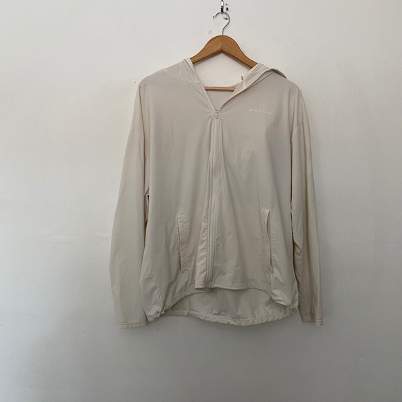 **$5 SALE** Moly Vivi Light Weight White Full Zip Athletic Sweatshirt - Picture 1 of 4